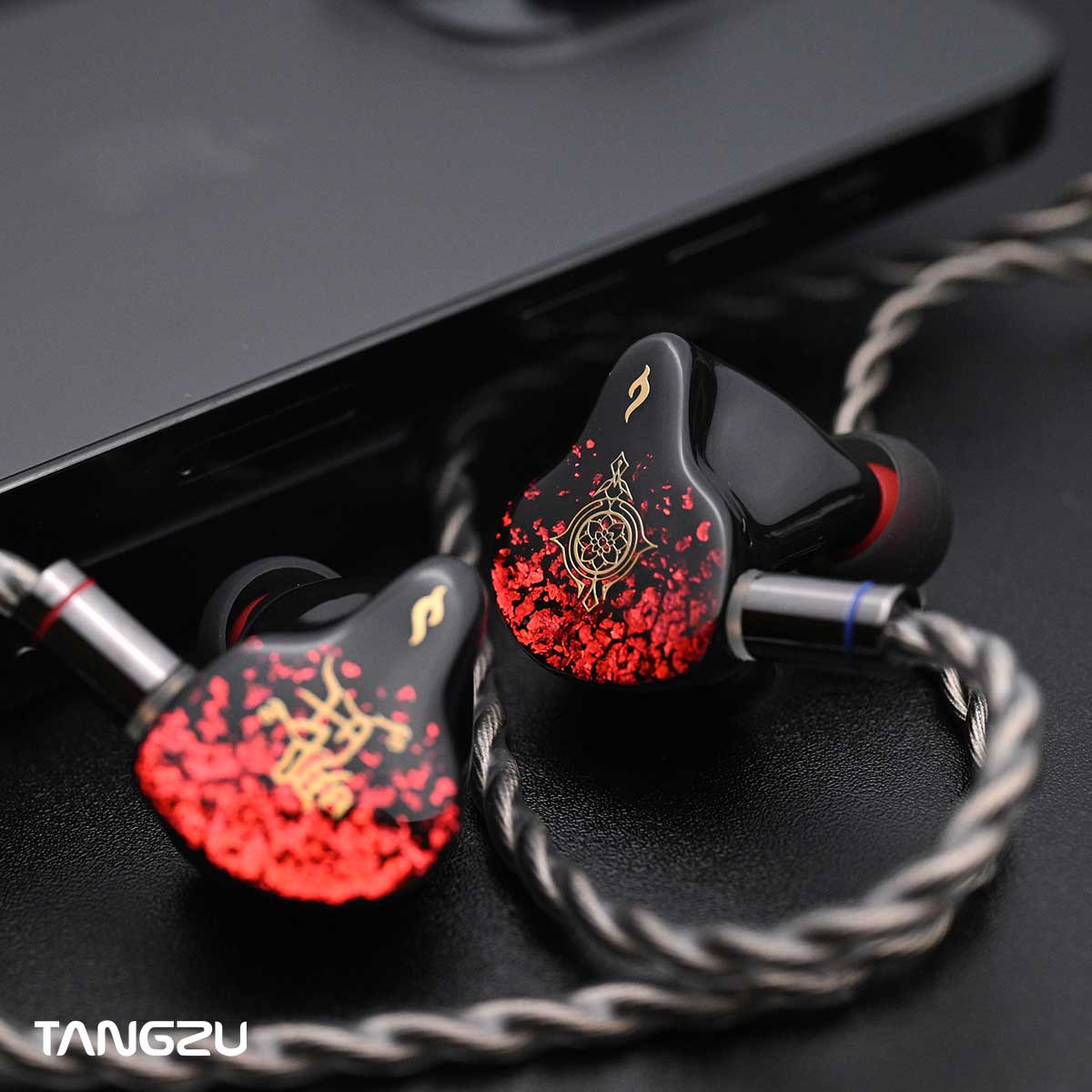 TANGZU NEZHA 6 BA +1 EST IN EAR MONITORS Multi-Drive Wired Earphones IEM 0.78mm 3.5+4.4mm Cable Hybrid Driver Headest - Image 5