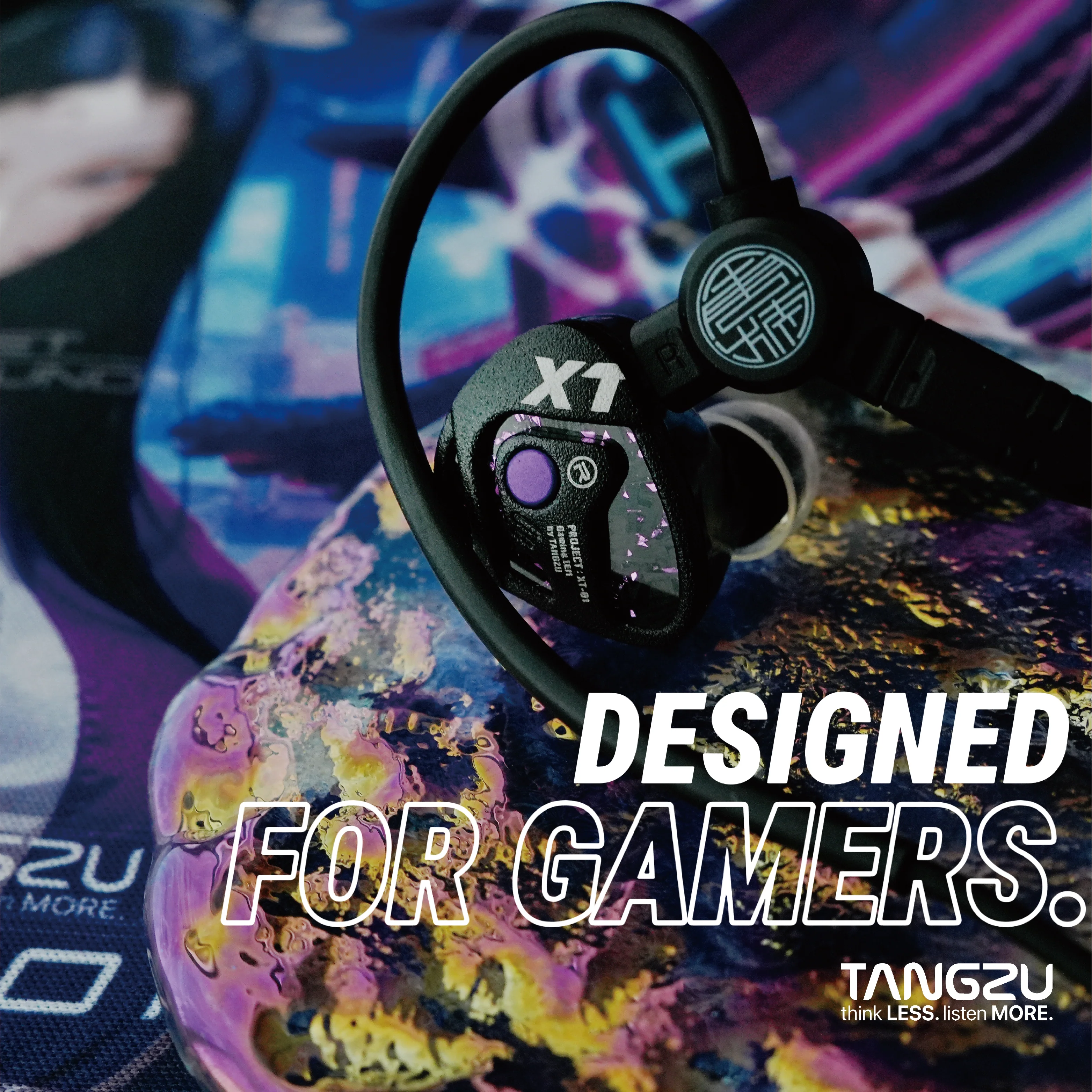 TANGZU Xue Tao 10mm Single Dynamic Driver Glass Diaphragm Unit Gaming In-Ear Monitor Headphones - Image 5